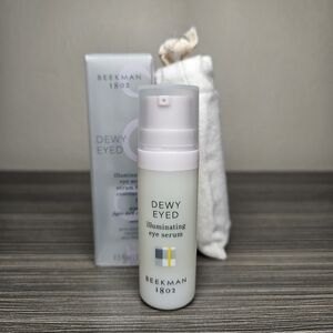 Beekman 1802 Dewy Eye Illuminating Depuffing Serum 0.5oz with carry bag
